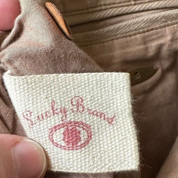 Vintage Y2K Lucky Brand Abbey Road Crossbody Purse - Sheep Leather - Camel Tan - Picture 10 of 11